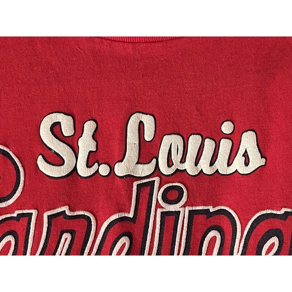 Vintage St Louis Cardinals Red TShirt Youth Childrens Size M Single-Stitch - Picture 2 of 6